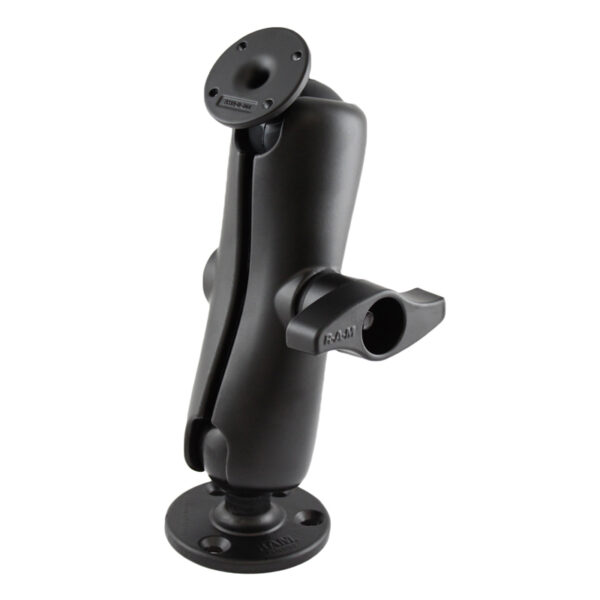 Montaggio a sfera RAM con piastra AMPS rotonda e piastra rotonda grande - Media Ram Mounts RAM-D-101-254U