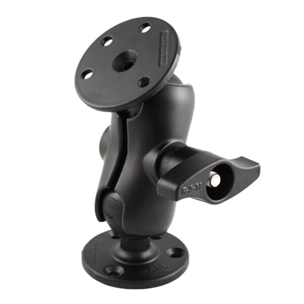 RAM Doppio Supporto a Sfera con Due Piastre Tonde Grandi - tipo D Corto Ram Mounts RAM-D-101U-C