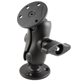 RAM Doppio Supporto a Sfera con Piastre Tonde Rinforzate in Acciaio - tipo D Corto Ram Mounts RAM-D-101U-C-IN1