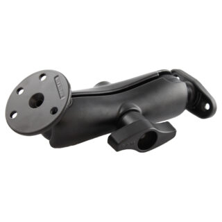 RAM Doppio supporto a sfera con piastra rotonda e piastra a 2 fori da 2 3/8" Ram Mounts RAM-D-101U-HY2