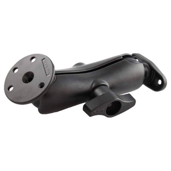 RAM Doppio supporto a sfera con piastra rotonda e piastra a 2 fori da 2 3/8" Ram Mounts RAM-D-101U-HY2