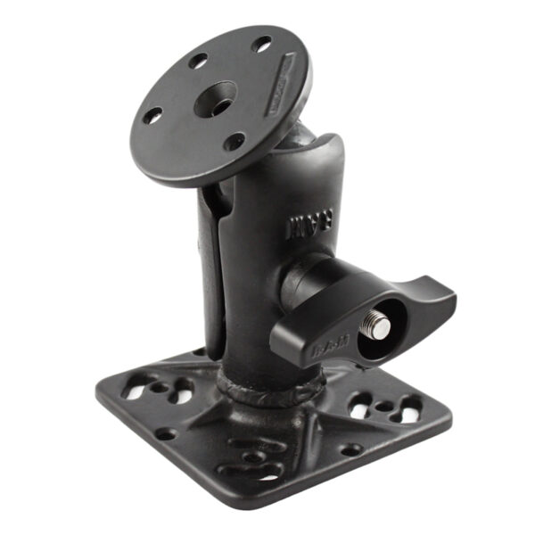 RAM Drill-Down Mount con braccio a presa singola e piastra rotonda grande Ram Mounts RAM-D-112-D