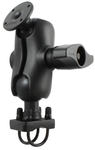 RAM Doppio Cavallotto per Montaggio su Guida con Piastra AMPS Rotonda Ram Mounts RAM-D-254-C-235U