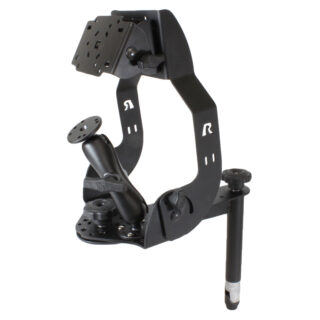 RAM MDT Supporto per display con flangia lunga, montaggio a sfera e palo superiore da 8" Ram Mounts RAM-DIS-MDT2-8-101