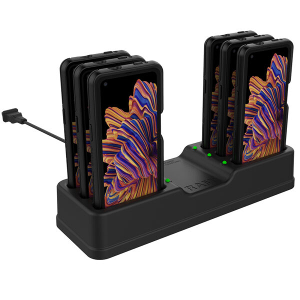 Dock di ricarica a 6 porte RAM per Samsung XCover Pro con OtterBox uniVERSE Ram Mounts RAM-DOCK-6G-SAM59P-OT1U
