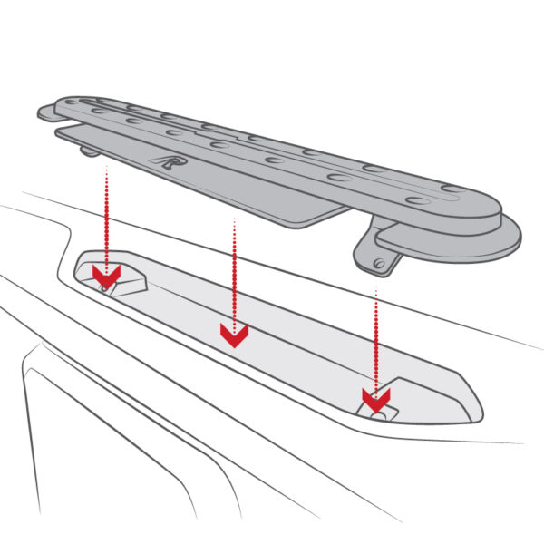 Componente a slitta Ram Mounts Tough-Track RAM-DT-204-TRACK-A12U per Jeep JL, JLU e Gladiator 2018-2023 - immagine 7