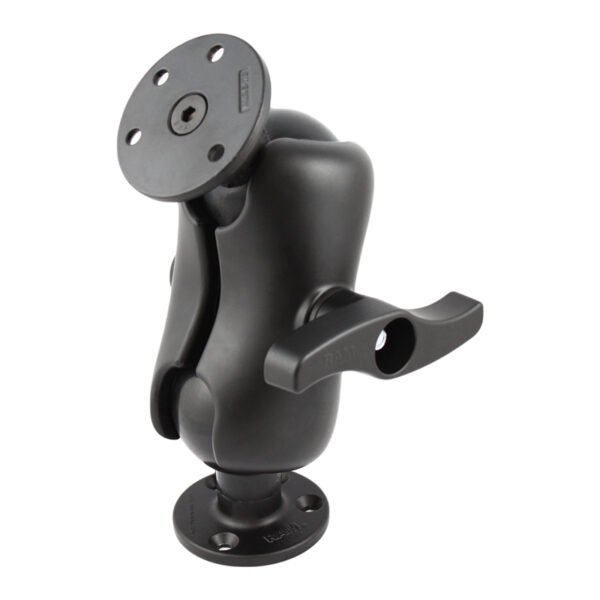 RAM Doppia Sfera con Piastre Tonde Rinforzate in Acciaio - tipo E Corto Ram Mounts RAM-E-101U-D-IN1