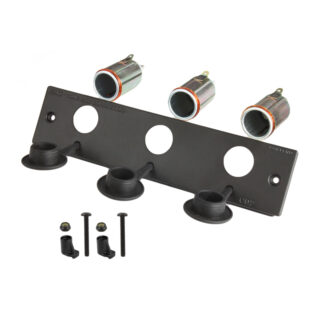 RAM Tough-Box 2" Frontalino con tre prese accendisigari da 12 V Ram Mounts RAM-FP2-CIG3