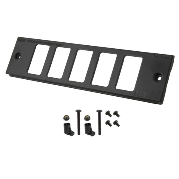 RAM Tough-Box 2" Frontalino con cinque porte interruttore Ram Mounts RAM-FP2-S5-0830-1450