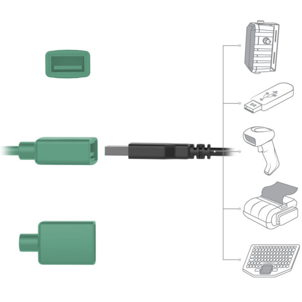 Locking GDS® Cool-Dock™ + Single USB for Samsung Tab Active3 & Tab Active5 & 2 Ram Mounts RAM-GDS-DOCKLF-SAM62CDU - immagine 5