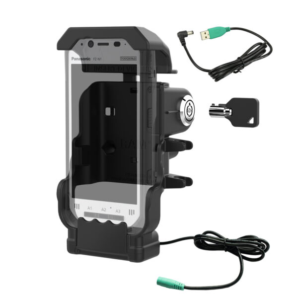 Base di bloccaggio a chiave alimentata RAM per Panasonic Toughbook FZ-N1 e FZ-F1 Ram Mounts RAM-HOL-PAN11PKLU