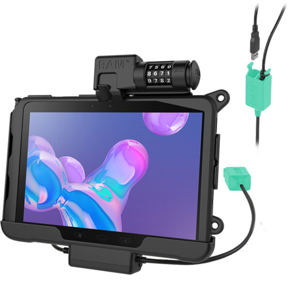 RAM Alimentazione di blocco combinato più doppio dock dati USB per Tab Active4 Pro Ram Mounts RAM-HOL-SAM57PD2CLU