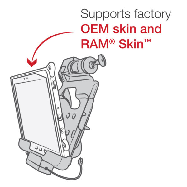 RAM Key-Locking Power + Data Dock for Tab Active4 Pro & Tab Active Pro Ram Mounts RAM-HOL-SAM57PDKLU - immagine 6