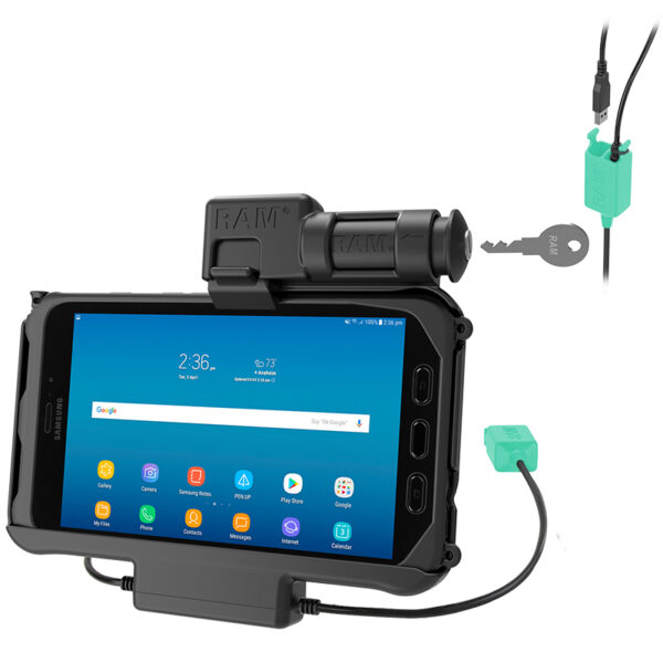 Blocco tasti RAM Power più Dual USB Dock per Samsung Tab Active5 e 3 Ram Mounts RAM-HOL-SAM58PD2KLU - immagine 2