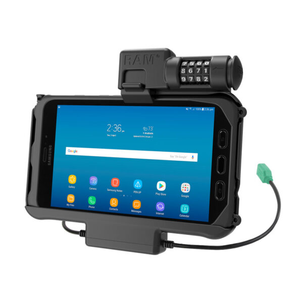 RAM Combo Locking Power + Data Dock for Samsung Tab Active5 & 3 Ram Mounts RAM-HOL-SAM58PDCLU - immagine 2