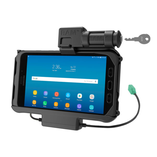 RAM Key Locking Power + Data Dock for Samsung Tab Active5 & 3 Ram Mounts RAM-HOL-SAM58PDKLU - immagine 2