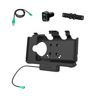 Mascherina Cradle (culla) ram mounts RAM-HOL-SAM60P-CIGU per Tab Active3 & Tab Active5 e Active2 con adattatore ricarica auto