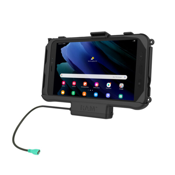 Mascherina Cradle (culla) ram mounts RAM-HOL-SAM60P-CIGU per Tab Active3 & Tab Active5 e Active2 con adattatore ricarica auto - immagine 2