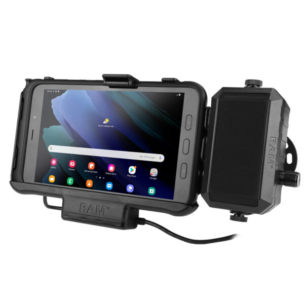 RAM Powered Dock for Samsung Tab Active5 & 3 with Speaker Ram Mounts RAM-HOL-SAM60PD-AUDU