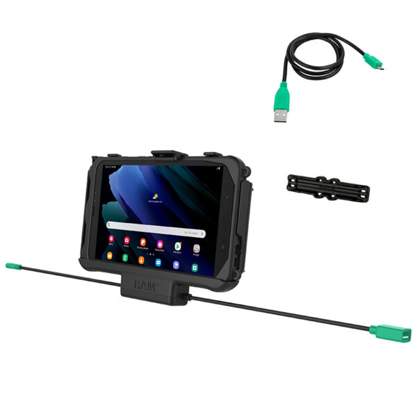 RAM EZ-Roll'r Power + Data Dock Samsung Tab Active5 & 3 Ram Mounts RAM-HOL-SAM60PDU