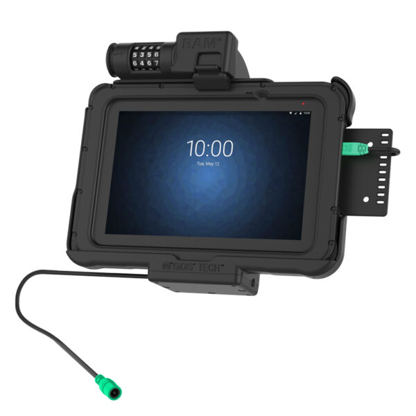 GDS Combo Locking Dock Alimentato per Zebra ET5x 8.3" e 8.4" serie Ram Mounts RAM-HOL-ZE10PCLU