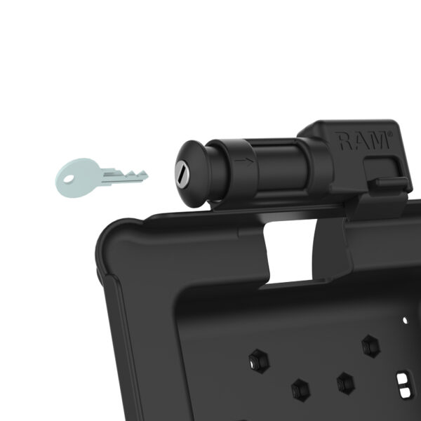 Dock alimentato con chiusura a chiave GDS per Zebra ET5x 10.1" serie Ram Mounts RAM-HOL-ZE11PKLU - immagine 3