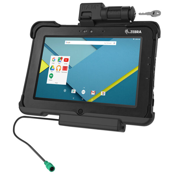 Dock alimentato con chiusura a chiave GDS per Zebra XSLATE L10 Ram Mounts RAM-HOL-ZE15PKLU