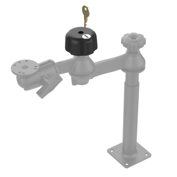 RAM Manopola Serratura a Chiave con Inserto in Acciaio per Bracci Oscillanti Ram Mounts RAM-KNOB6LSU
