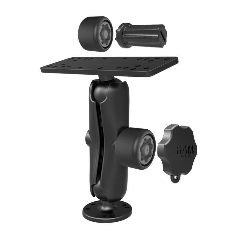 RAM® Pin-Lock™ Universal Marine Electronic Mount with Gimbal Knob Ram ...