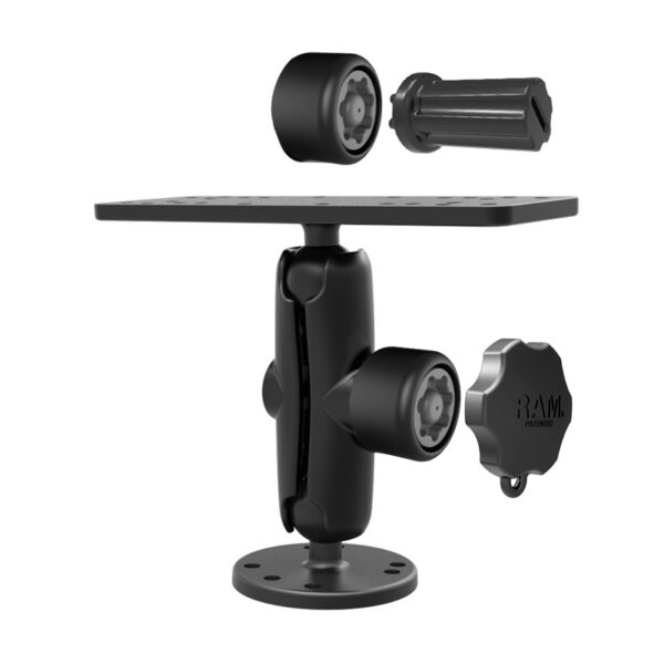 RAM Pin-Lock Supporto Elettronico Marino con Manopola Gimbal - Misura B Media Ram Mounts RAM-SG-B-111U - immagine 2