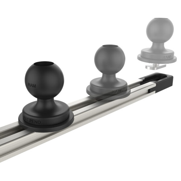 Binario Ram Mounts RAM-TRACK-EXA-9U in alluminio per Tough-Track Lunghezza 9 pollici 22,86cm - immagine 4