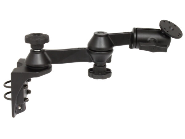 RAM Montaggio su guida verticale con doppi bracci oscillanti da 12" e piastra tonda Ram Mounts RAM-VB-110V-1U