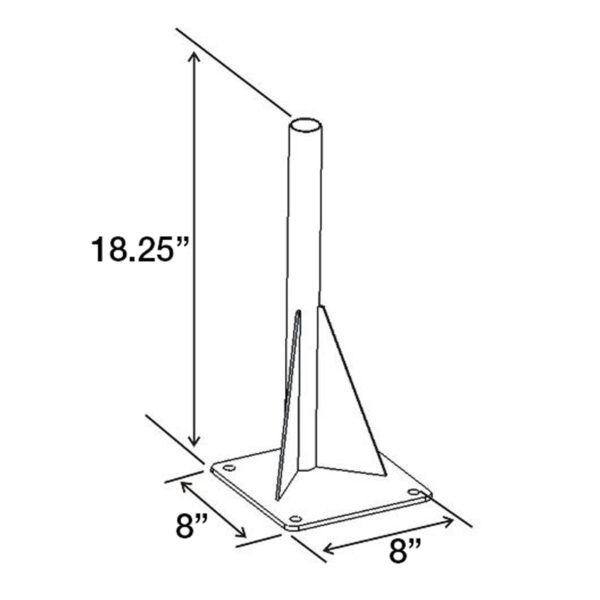 RAM Base Universale per Veicoli Drill-Down con Palo Inferiore Ram Mounts RAM-VBD-122 - immagine 2