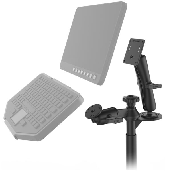 RAM Tele-Palo con pali da 8" e 9" e doppia sfera 75x75mm Supporto VESA Ram Mounts RAM-VP-SW2F-89-2461 - immagine 3
