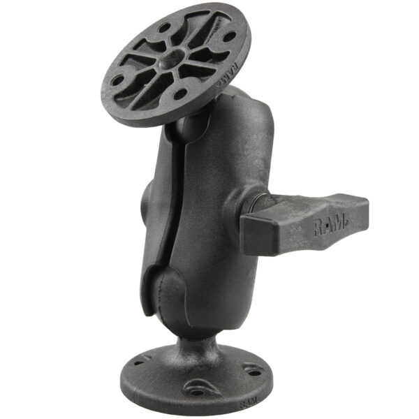 RAM Montaggio a Sfera Doppia in Composito con Due Piastre Tonde - Corto Ram Mounts RAP-101U-B