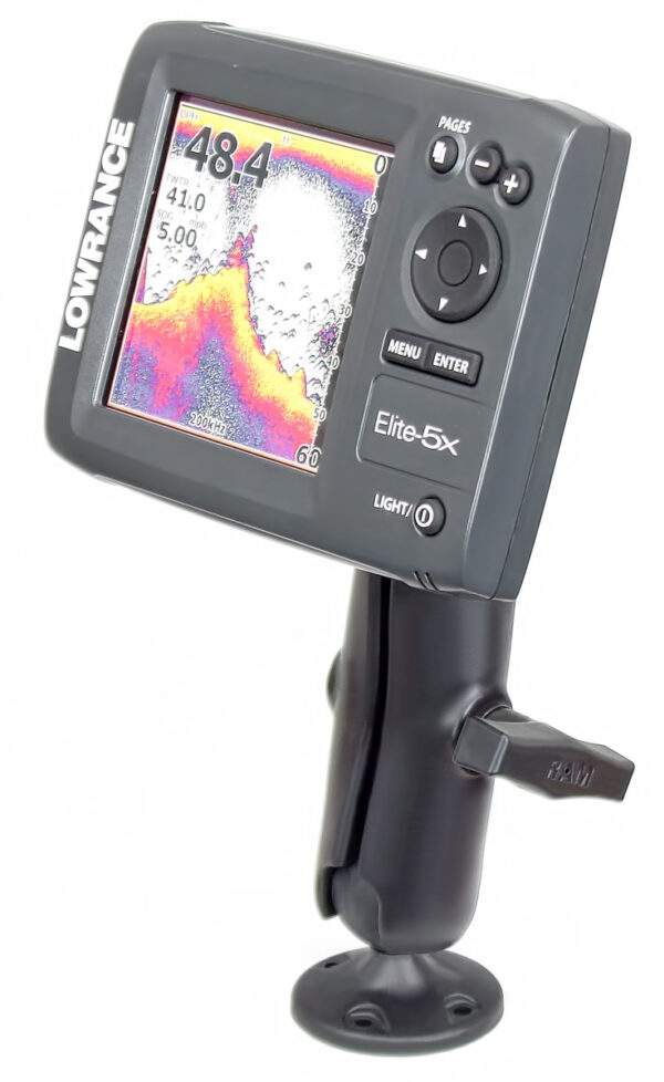 RAM Doppio supporto a sfera composito per Lowrance Elite-5, Mark-5 più altro Ram Mounts RAP-101U-LO11 - immagine 3