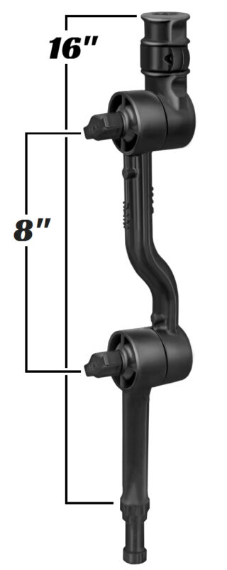 RAM Adapt-A-Post con braccio di estensione regolabile da 16" Ram Mounts RAP-114-APB3U
