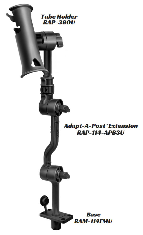 RAM Adapt-A-Post con braccio di estensione regolabile da 16" Ram Mounts RAP-114-APB3U - immagine 3