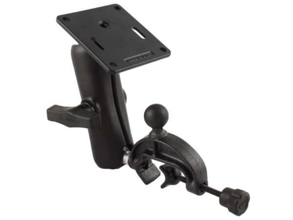 RAM® Clamp Base with Double Ball Mount with 75x75mm VESA Plate Ram Mounts RAP-121-GLU1U