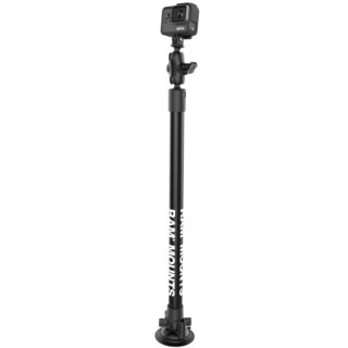 RAM Twist-Lock Supporto a ventosa con palo da 18" e adattatore per action cam Ram Mounts RAP-224-18-A-GOP1