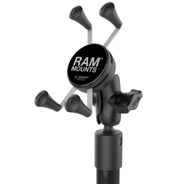 Supporto per telefono RAM X-Grip con base a ventosa Twist-Lock RAM e palo da 18" Ram Mounts RAP-224-18-A-UN7 - immagine 2