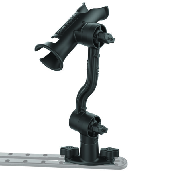 RAM Tube Jr. Portacanna con braccio di estensione e base per binario con doppio bullone a T Ram Mounts RAP-390-PA-421 - immagine 4
