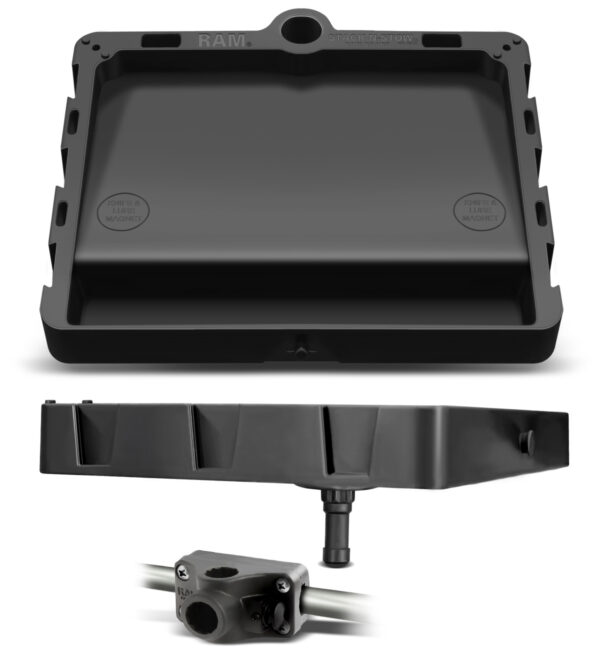 RAM Stack-N-Stow Bait Board con kit adattatore per binario da paratia Ram Mounts RAP-395-RMU