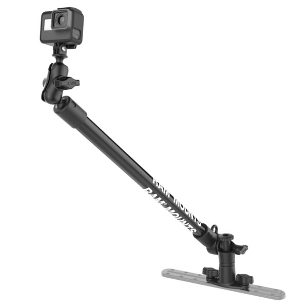 RAM Supporto per fotocamera Tough-Pole da 24" con tubo singolo e base a doppio binario Ram Mounts RAP-411-18-A-GOP1 - immagine 2