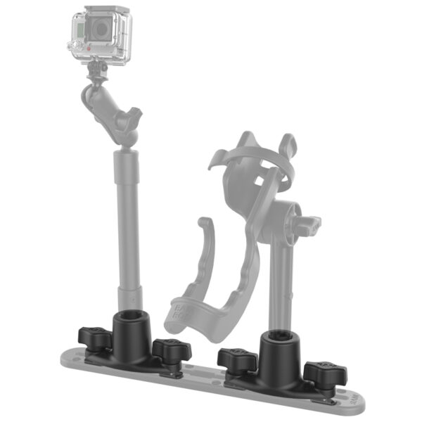 RAM Base per cingoli con bullone a T doppio per pali scanalati Ram Mounts RAP-421 - immagine 4