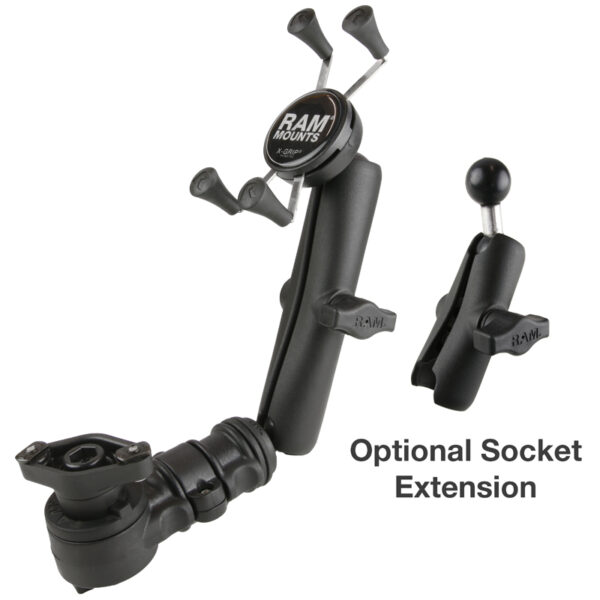 RAM Supporto per Telefono per Braccioli Sedia a Rotelle con Sgancio Rapido e Girevole Ram Mounts RAP-AAPR-WCT-419-UN7U - immagine 2