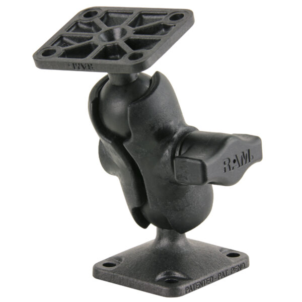 RAM Montaggio a Doppia Sfera in Composito con Piastre Rettangolari AMPS - Corto Ram Mounts RAP-B-141U-A