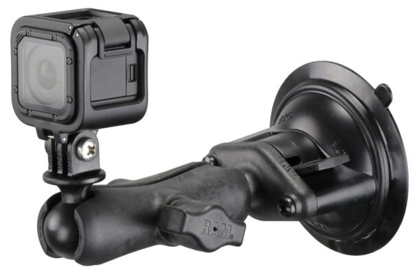 RAM Twist-Lock Supporto a ventosa composito con adattatore per action cam Ram Mounts RAP-B-166-GOP1 - immagine 2