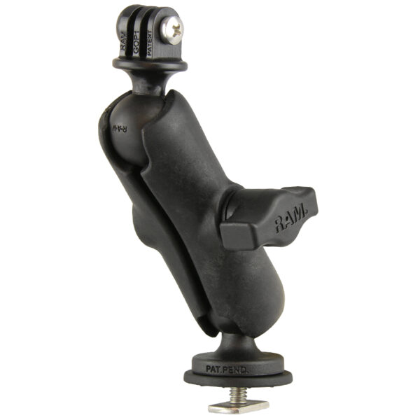 Supporto nautico Ram Mounts RAP-B-202-GOP1-354-TRA1U con base a T Track Ball e adattatore per videocamera - immagine 2