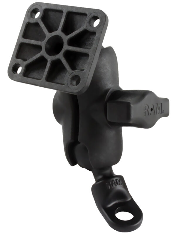 RAM Doppio supporto a sfera con adattatore a testa di bullone angolato da 9 mm e piastra AMPS Ram Mounts RAP-B-272-A-347U